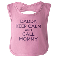 Call Mommy Infant Baby Bib-Direct To Garment Print-Brisco Baby