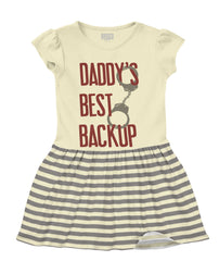 Daddy's Best Backup Baby Striped Skirt Dress-Direct To Garment Print-Brisco Baby