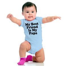 Best Friend Is Papa Romper Bodysuit-Direct To Garment Print-Brisco Baby