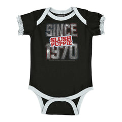 Since 1970 Baby Ruffled Trim Romper-Direct To Garment Print-Brisco Baby