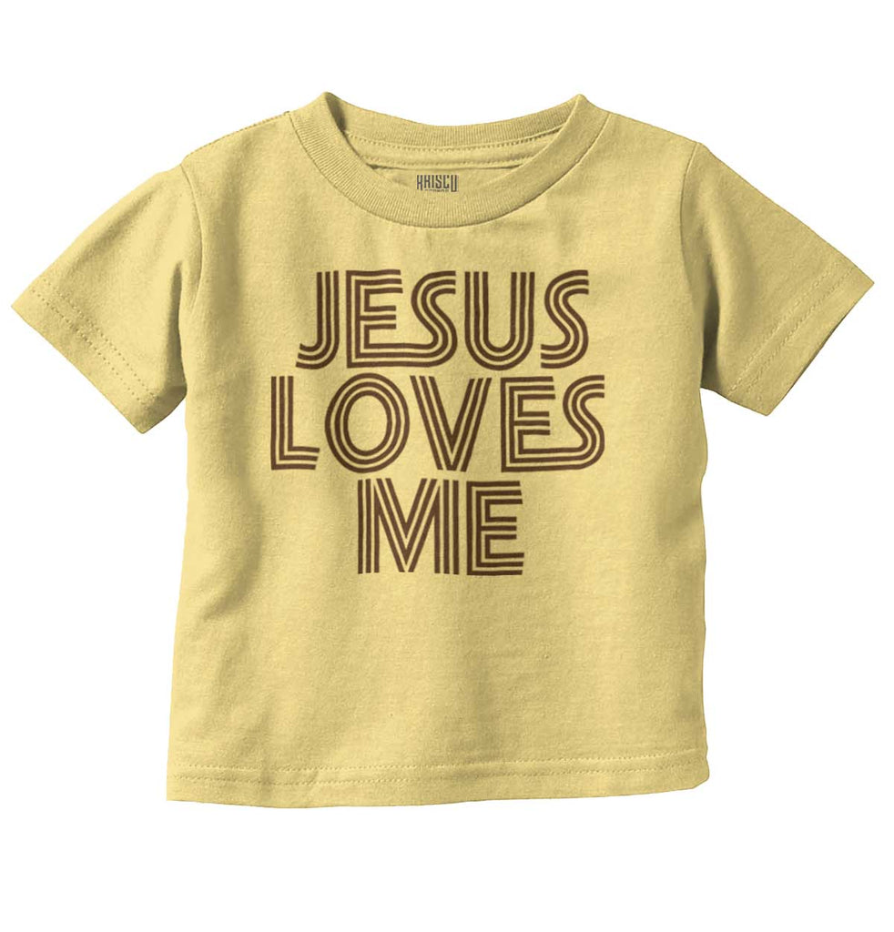 Christ Loves Me Infant Toddler T Shirt-Direct To Garment Print-Brisco Baby