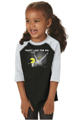 Party Like The 80s Toddler Baseball-Direct To Garment Print-Brisco Baby