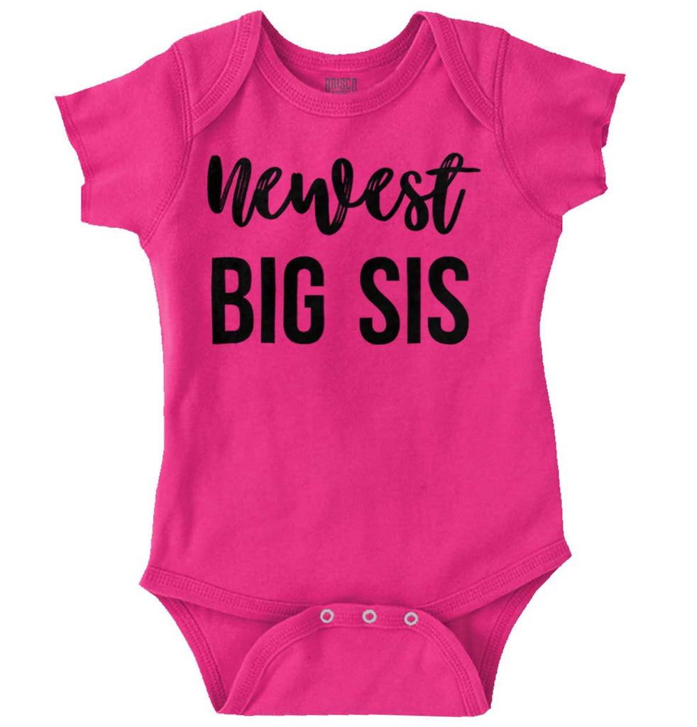 Newest Big Sis Romper Bodysuit-Direct To Garment Print-Brisco Baby