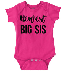 Newest Big Sis Romper Bodysuit-Direct To Garment Print-Brisco Baby