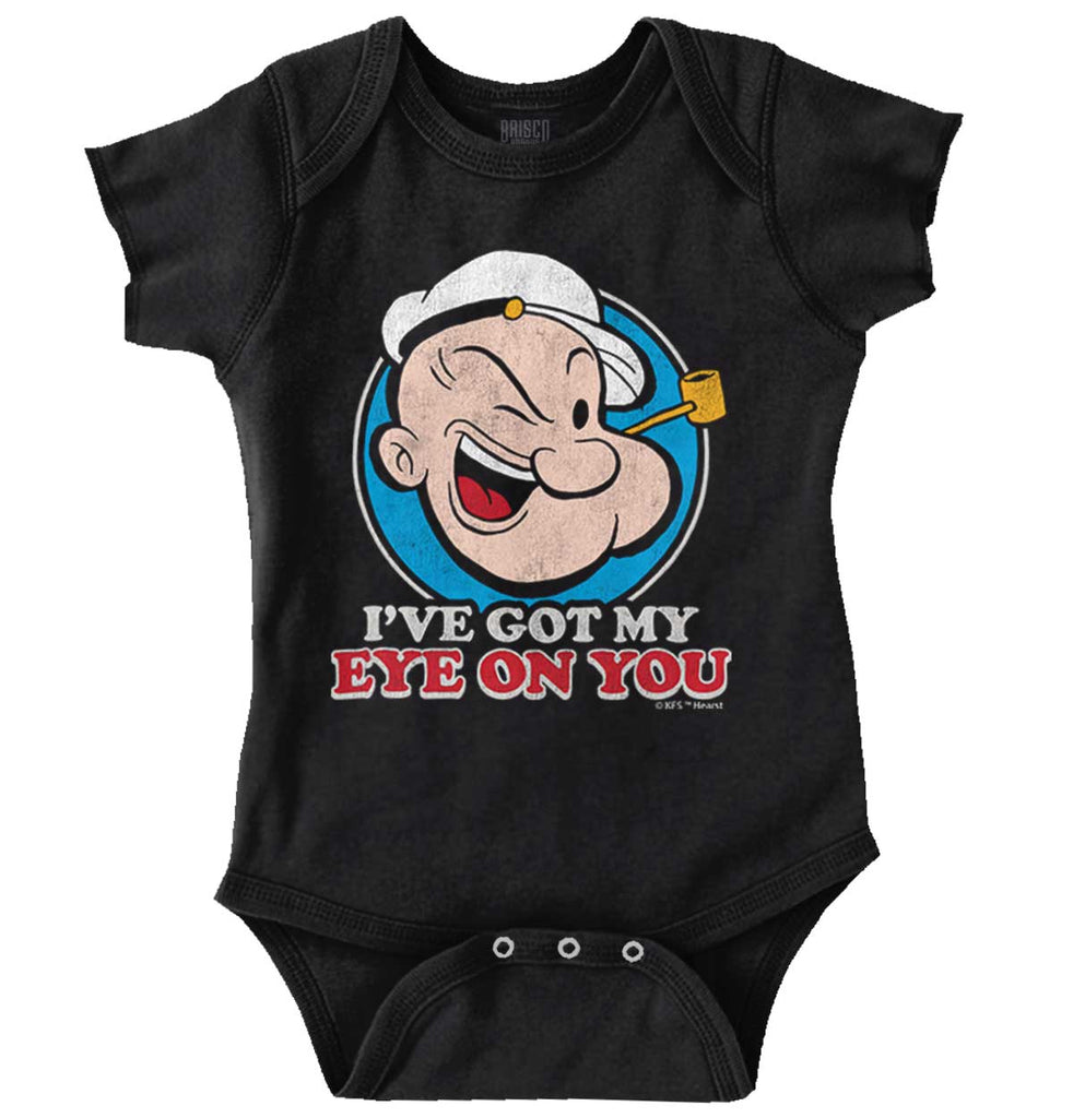 Got My Eye On You Romper Bodysuit-Direct To Garment Print-Brisco Baby