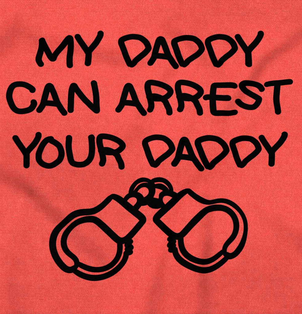 Arrest Your Daddy Toddler Football Jersey Tee-Direct To Garment Print-Brisco Baby