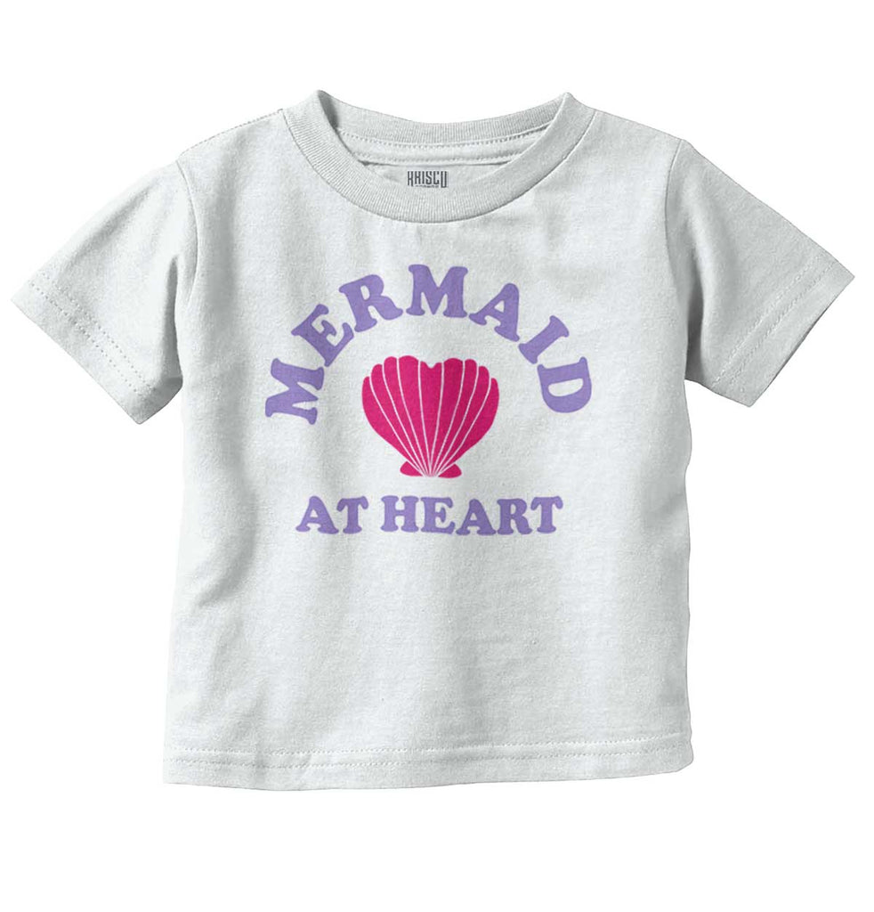Mermaid At Heart Infant Toddler T Shirt-Direct To Garment Print-Brisco Baby