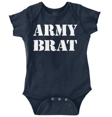 Army Brat Romper Bodysuit-Direct To Garment Print-Brisco Baby
