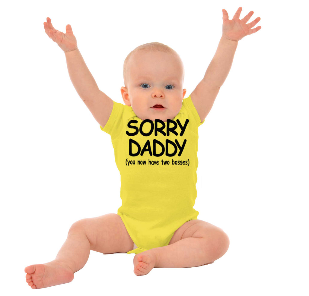 Sorry Daddy Romper Bodysuit-Direct To Garment Print-Brisco Baby