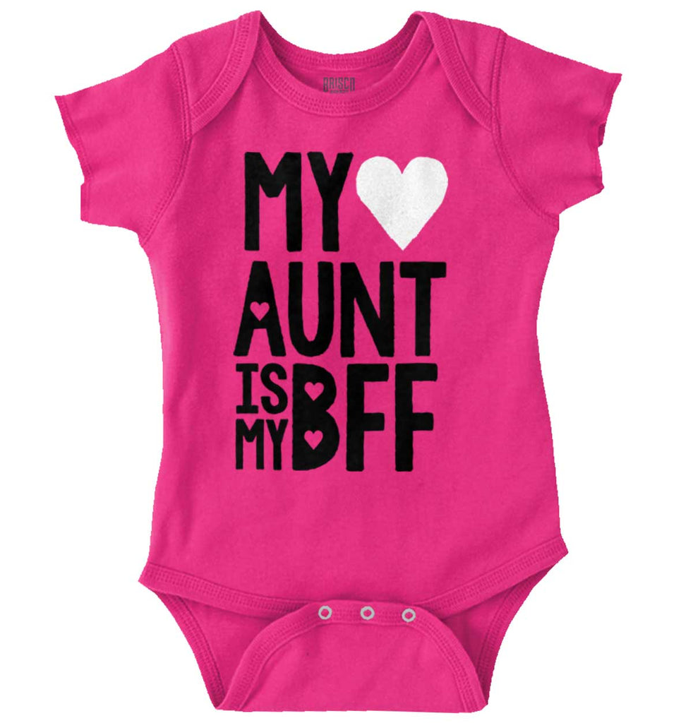 Aunt Is My BFF Romper Bodysuit-Direct To Garment Print-Brisco Baby