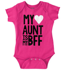 Aunt Is My BFF Romper Bodysuit-Direct To Garment Print-Brisco Baby