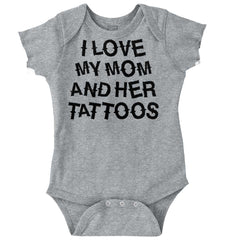 Mom's Tattoos Romper Bodysuit-Direct To Garment Print-Brisco Baby