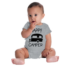 Happy Camper Romper Bodysuit-Direct To Garment Print-Brisco Baby