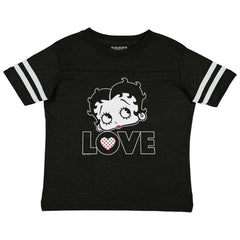 Love Betty Toddler Football Jersey Tee-Direct To Garment Print-Brisco Baby