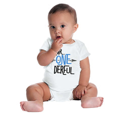 Mr. Onederful Romper Bodysuit-Direct To Garment Print-Brisco Baby