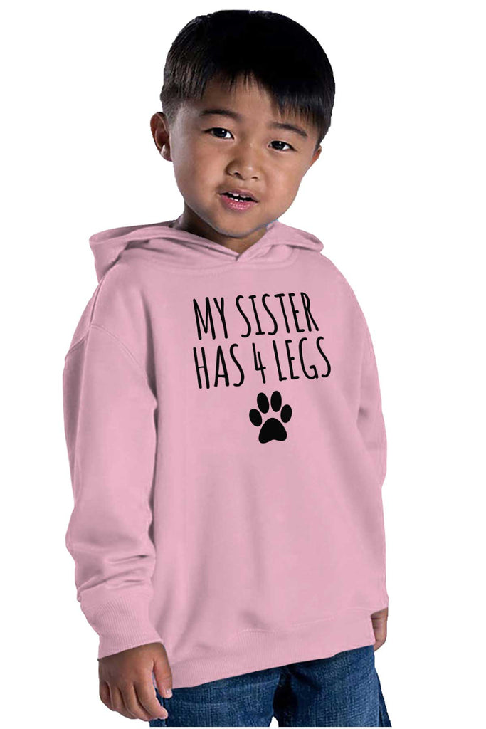 Sister has 4 legs Toddler Pullover Hoodie-Direct To Garment Print-Brisco Baby