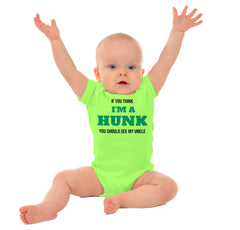 I'm A Hunk Romper Bodysuit-Direct To Garment Print-Brisco Baby