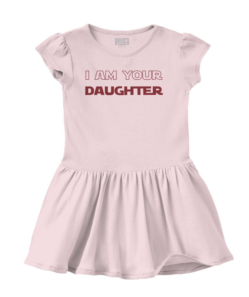 I Am Your Daughter Solid Baby Infant Dress-Direct To Garment Print-Brisco Baby