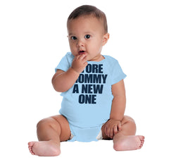 Tore Mommy A New One Romper Bodysuit-Direct To Garment Print-Brisco Baby