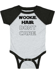 Wookie Hair Don't Ca Raglan Romper Bodysuit-Direct To Garment Print-Brisco Baby