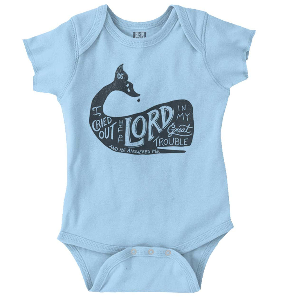 Jesus Whale Romper Bodysuit-Direct To Garment Print-Brisco Baby