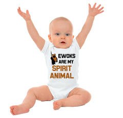 Ewoks Spirit Animal Romper Bodysuit-Direct To Garment Print-Brisco Baby