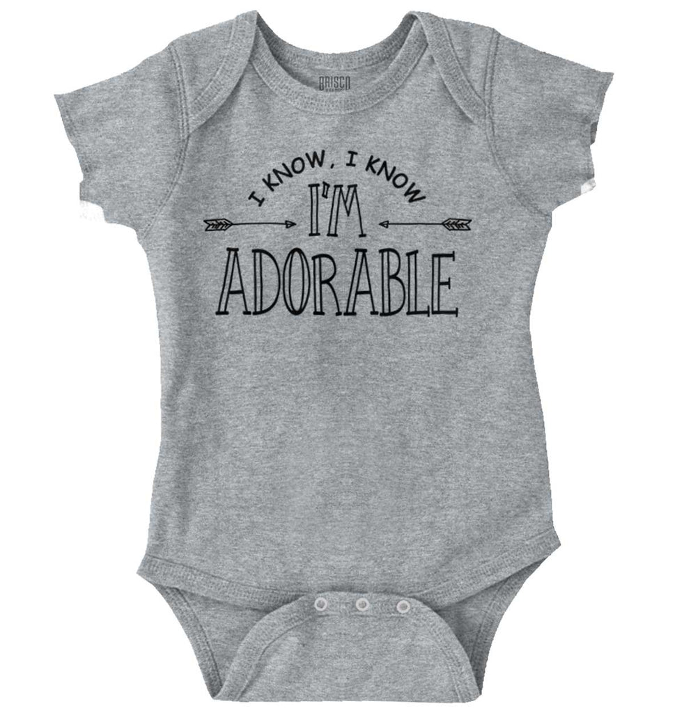 I'm Adorable Romper Bodysuit-Direct To Garment Print-Brisco Baby