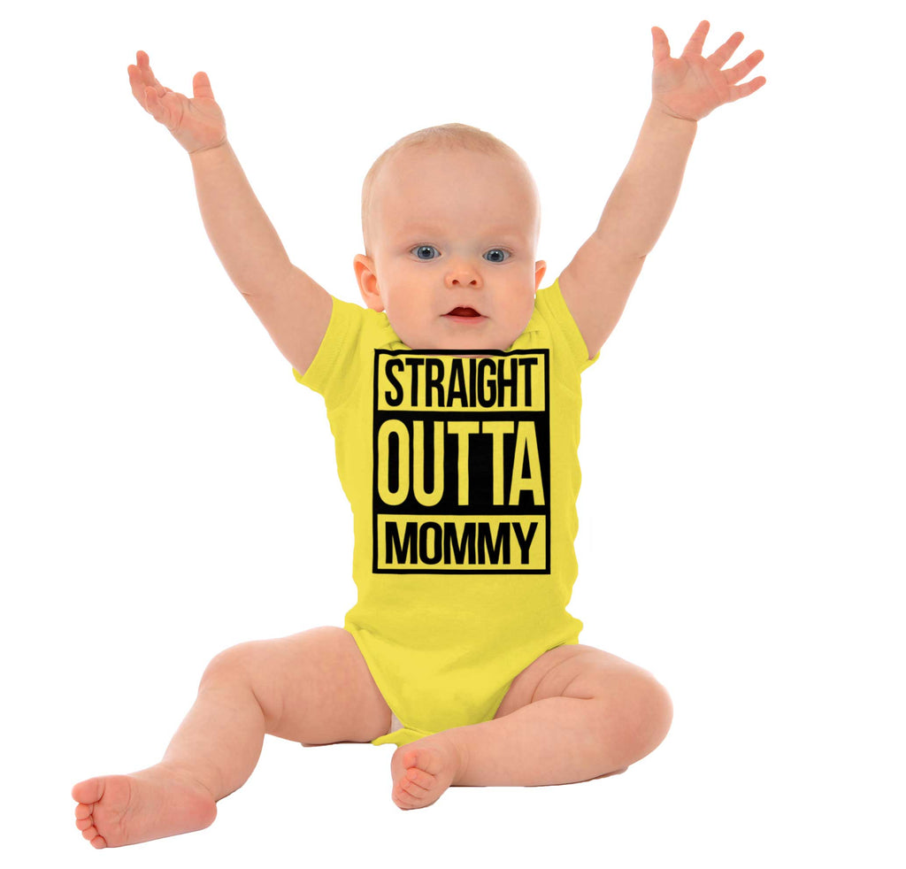 Straight Outta Mommy Romper Bodysuit-Direct To Garment Print-Brisco Baby