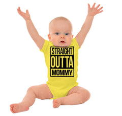 Straight Outta Mommy Romper Bodysuit-Direct To Garment Print-Brisco Baby