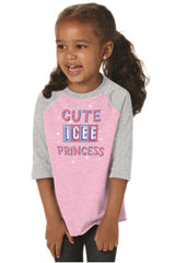 Icee Princess Toddler Baseball-Direct To Garment Print-Brisco Baby