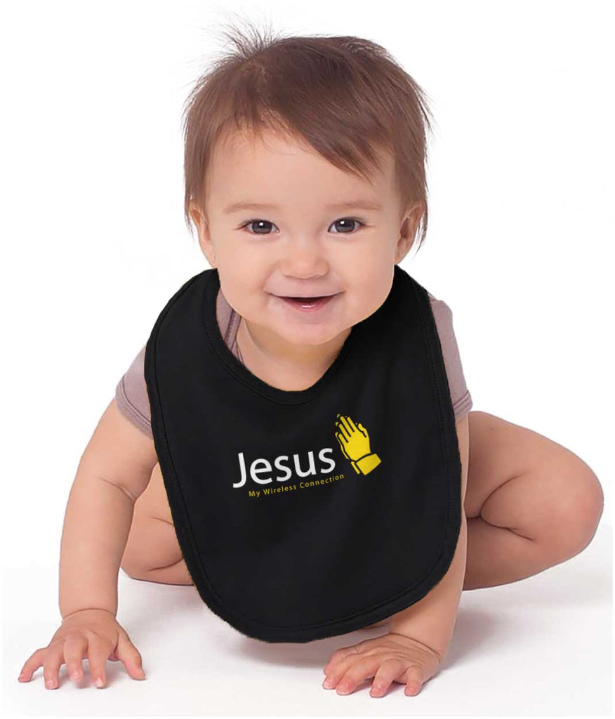 Jesus Connection Infant Baby Bib-Direct To Garment Print-Brisco Baby