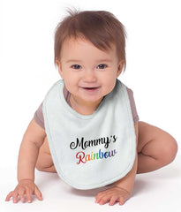 Mommy's Rainbow Infant Baby Bib-Direct To Garment Print-Brisco Baby