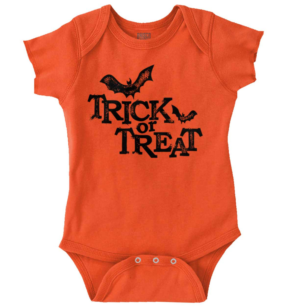 Trick or Treat Bats Romper Bodysuit-Direct To Garment Print-Brisco Baby