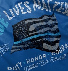 United We Police Romper Bodysuit-Direct To Garment Print-Brisco Baby