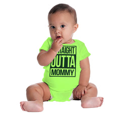 Straight Outta Mommy Romper Bodysuit-Direct To Garment Print-Brisco Baby