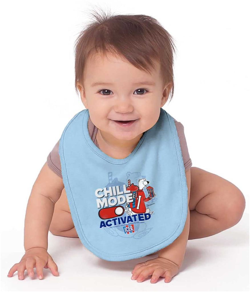 Chill Mode Activated Infant Baby Bib-Direct To Garment Print-Brisco Baby