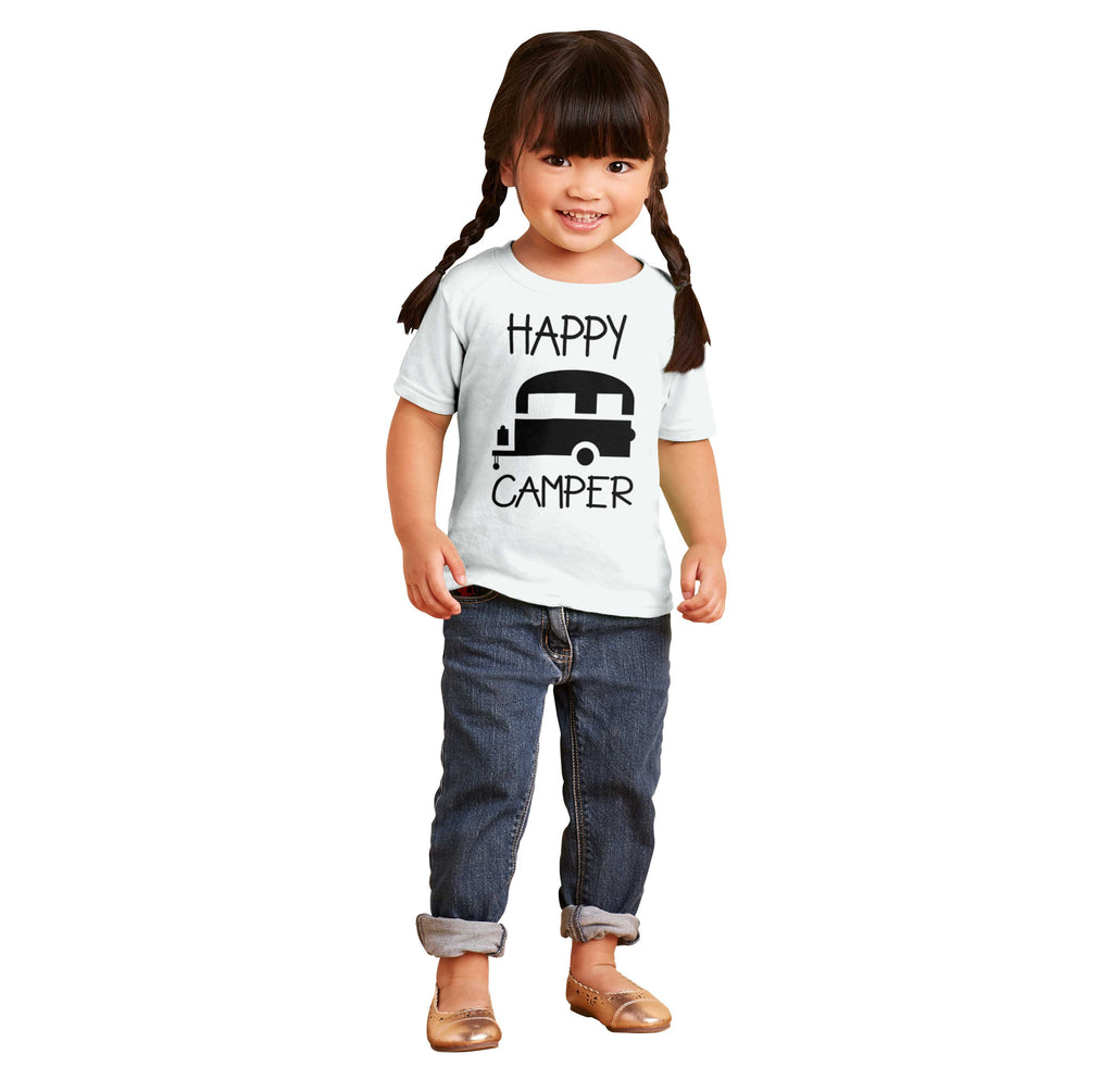 Happy Camper Infant Toddler T Shirt-Direct To Garment Print-Brisco Baby
