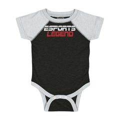 Sports Legend Professional Gamer Raglan Romper Bodysuit-Direct To Garment Print-Brisco Baby