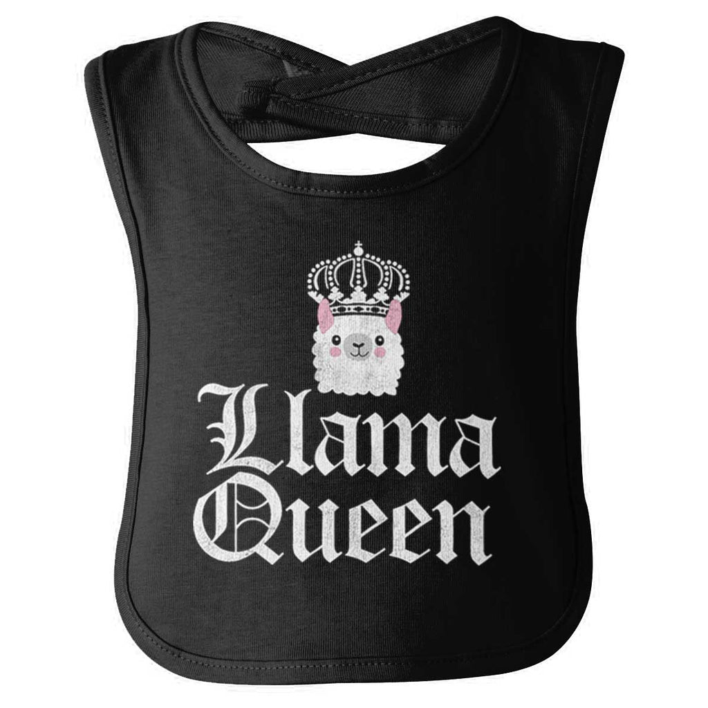 Llama Queena Infant Baby Bib-Direct To Garment Print-Brisco Baby