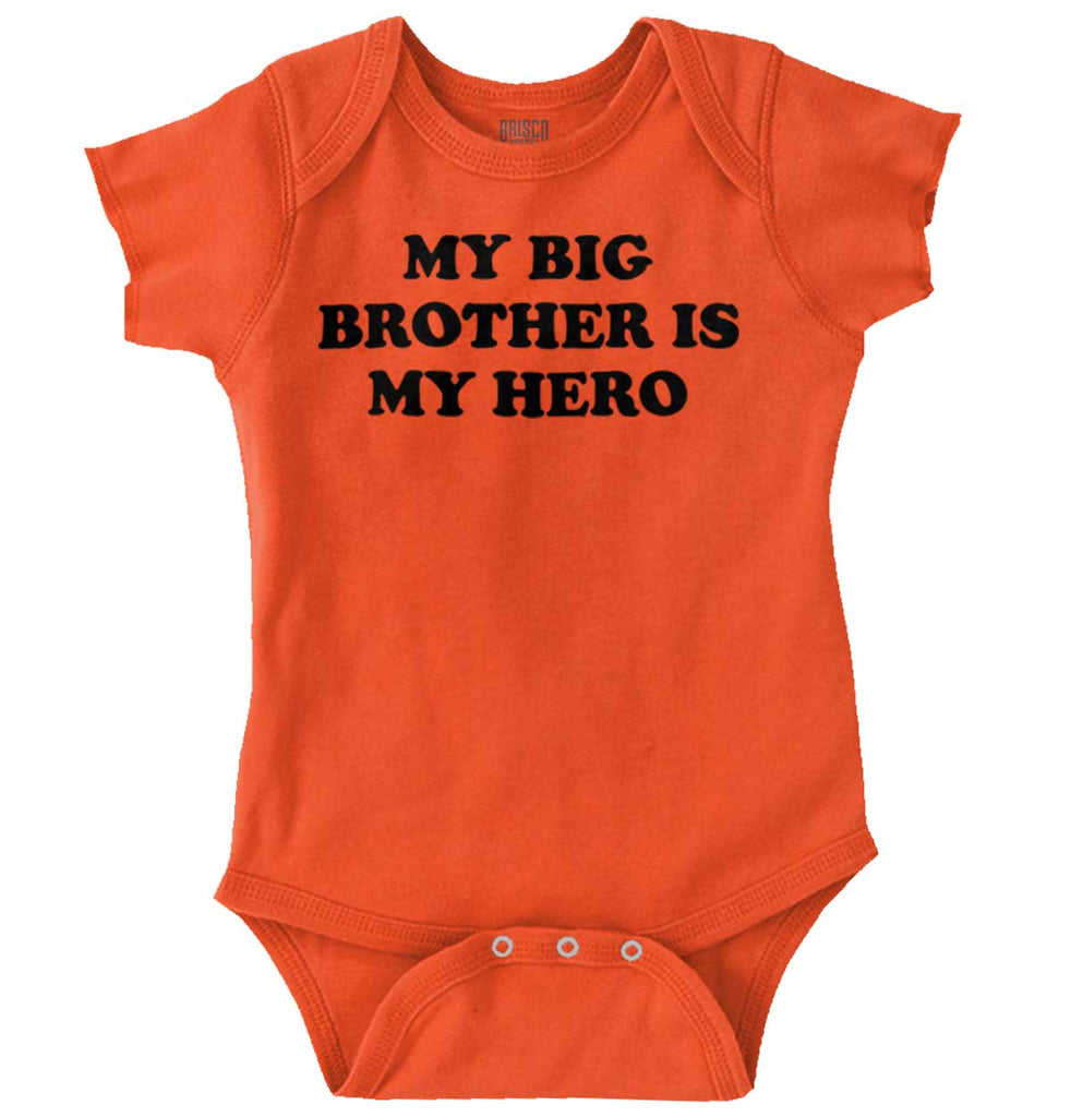 My Big Brother Is My Hero Romper Bodysuit-Direct To Garment Print-Brisco Baby