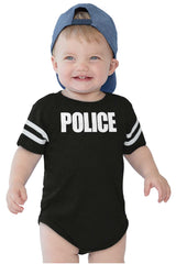 Police Force Football Romper Bodysuit-Direct To Garment Print-Brisco Baby