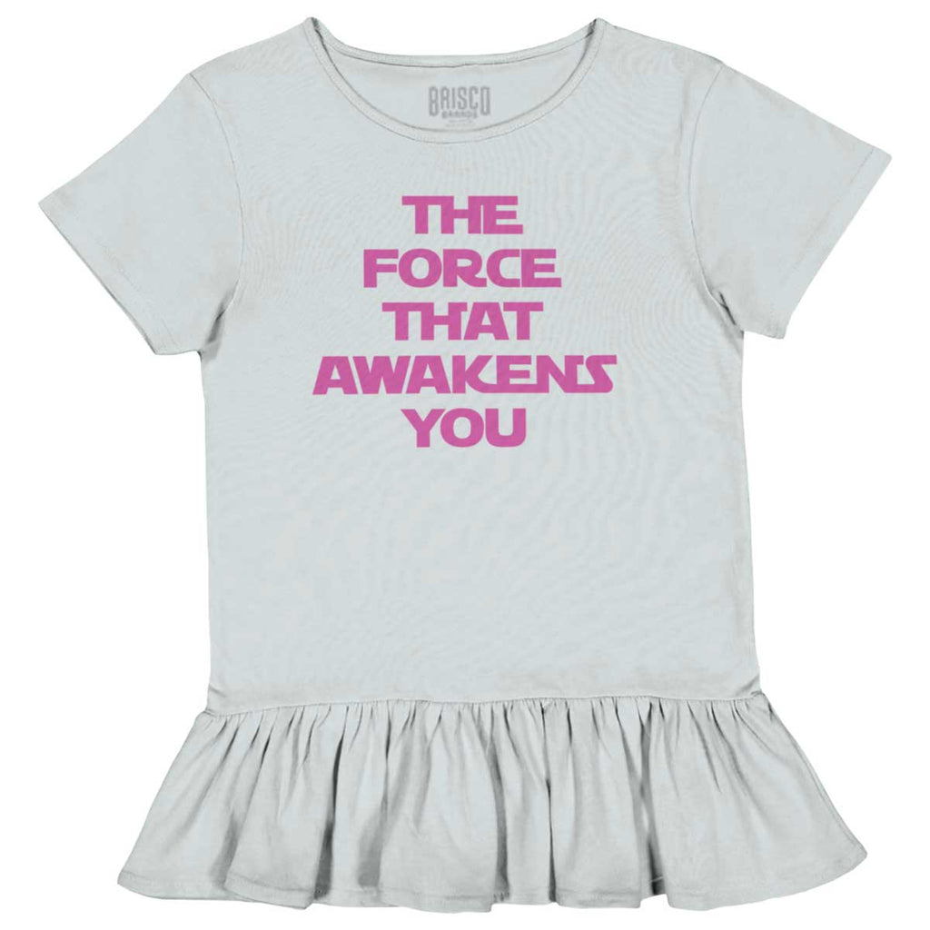 Force Awakens You Toddler Ruffle Bottom Tee-Direct To Garment Print-Brisco Baby