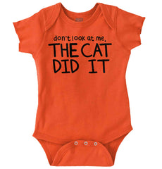 Cat Did It Romper Bodysuit-Direct To Garment Print-Brisco Baby