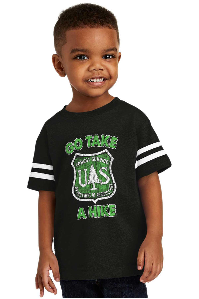 Go Take A Hike Toddler Football Jersey Tee-Direct To Garment Print-Brisco Baby