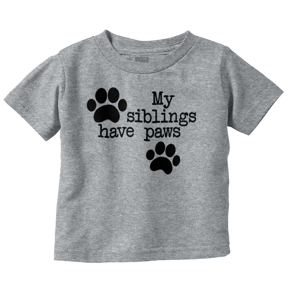 Siblings have paws Infant Toddler T Shirt-Direct To Garment Print-Brisco Baby