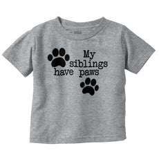 Siblings have paws Infant Toddler T Shirt-Direct To Garment Print-Brisco Baby