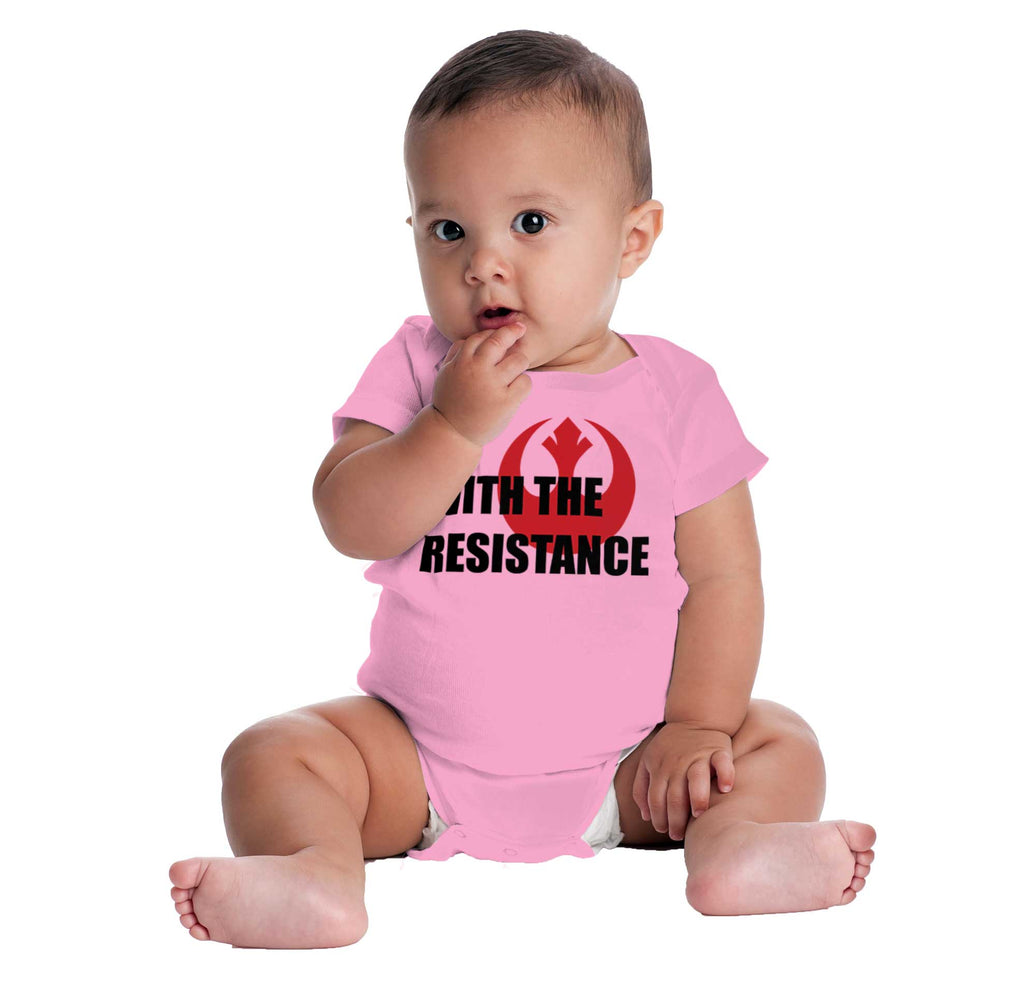 With The Resistance Romper Bodysuit-Direct To Garment Print-Brisco Baby