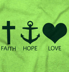 Faith Anchor Love Infant Toddler T Shirt-Direct To Garment Print-Brisco Baby