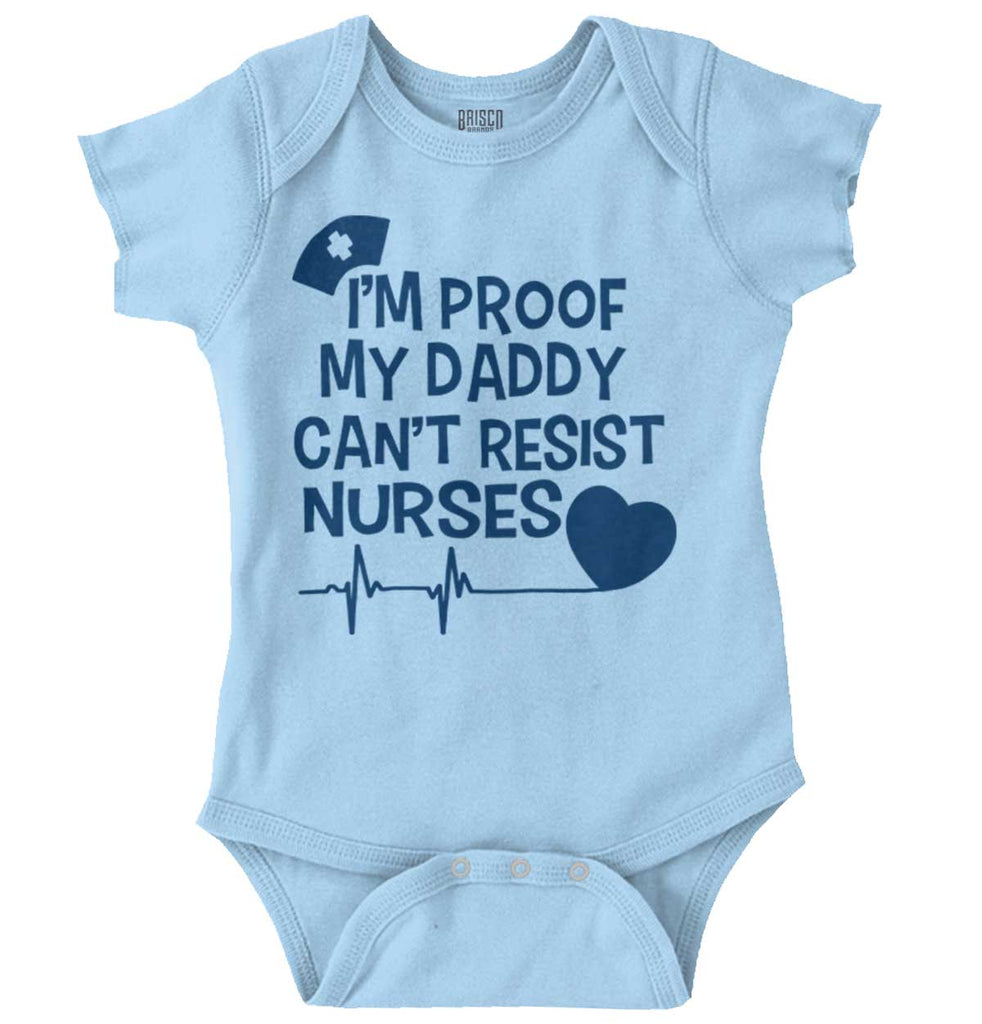Can't Resist Nurses Romper Bodysuit-Direct To Garment Print-Brisco Baby