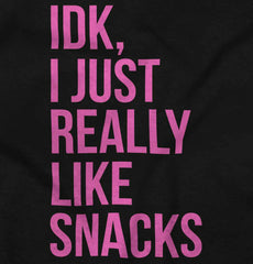 Really Like Snacks Toddler Ruffle Bottom Tee-Direct To Garment Print-Brisco Baby